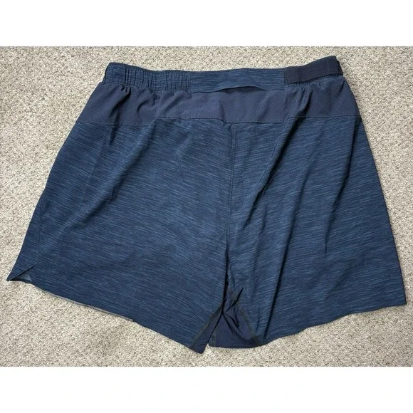 Lululemon Mens XL Surge Lined Shorts 6" Heather Blue Stretch Gym Casual Run - Picture 3 of 5